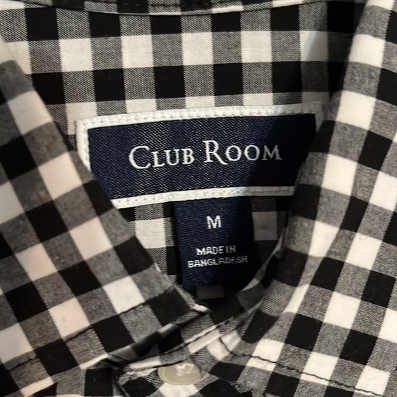 Club room, men’s, medium, black and white dress shirt - Picture 2 of 3